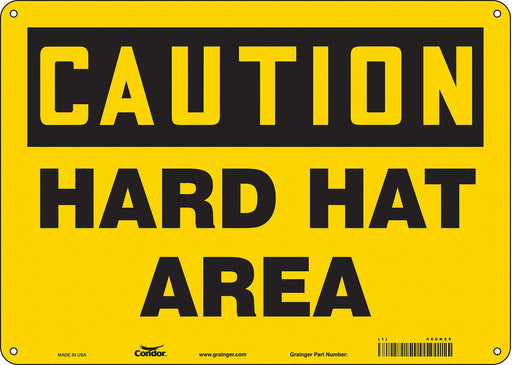 Safety Sign 10 in x 14 in Aluminum