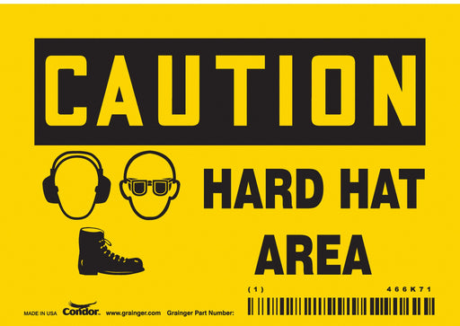 Safety Sign 3.5in x 5in Vinyl