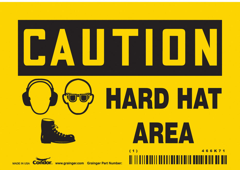 Safety Sign 3.5in x 5in Vinyl