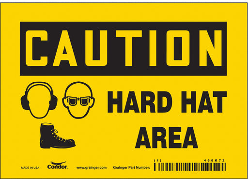 Safety Sign 5 in x 7 in Vinyl