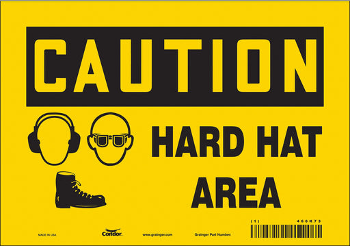 Safety Sign 7 in x 10 in Vinyl