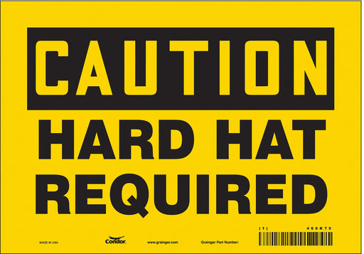 Safety Sign 7 in x 10 in Aluminum
