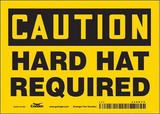 Safety Sign 5 inx7 in Vinyl