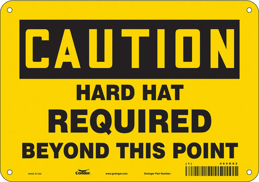 Safety Sign 7 in x 10 in Aluminum