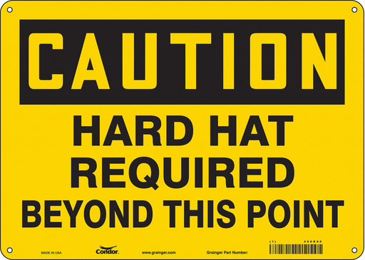 Safety Sign 10 inx14 in Aluminum
