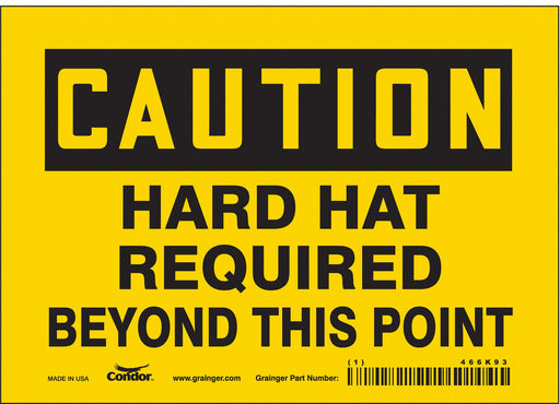 Safety Sign 5 inx7 in Vinyl