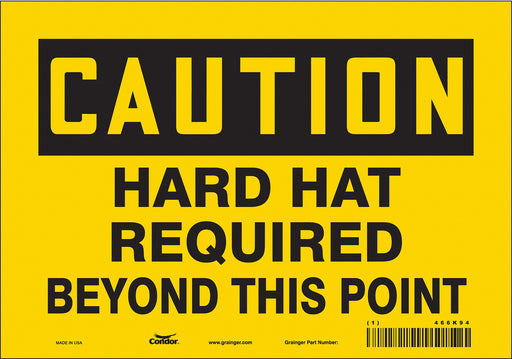 Safety Sign 7 in x 10 in Vinyl