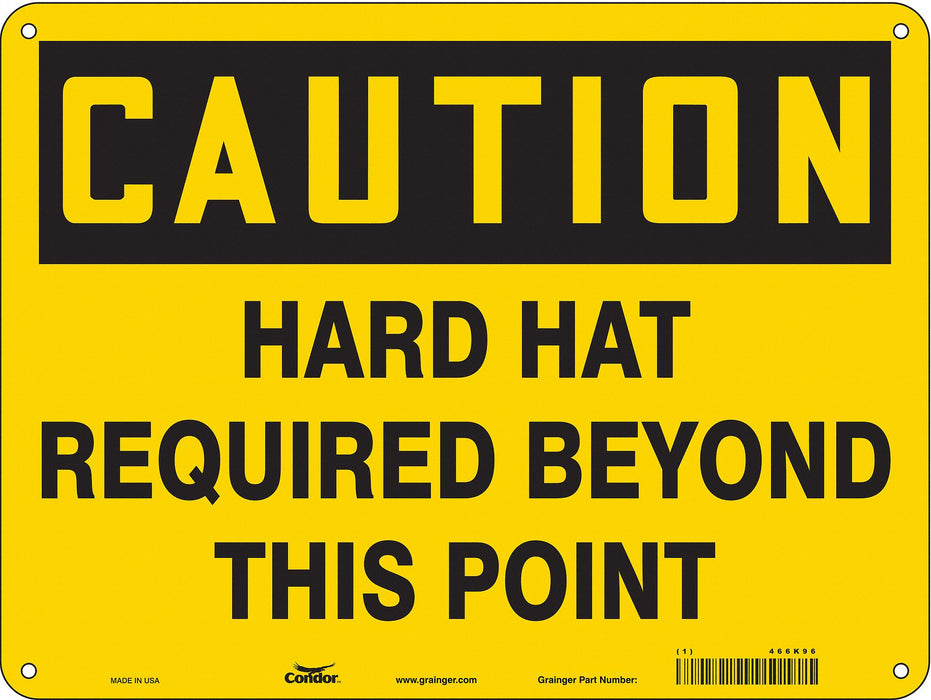 Safety Sign 18 in x 24 in Polyethylene