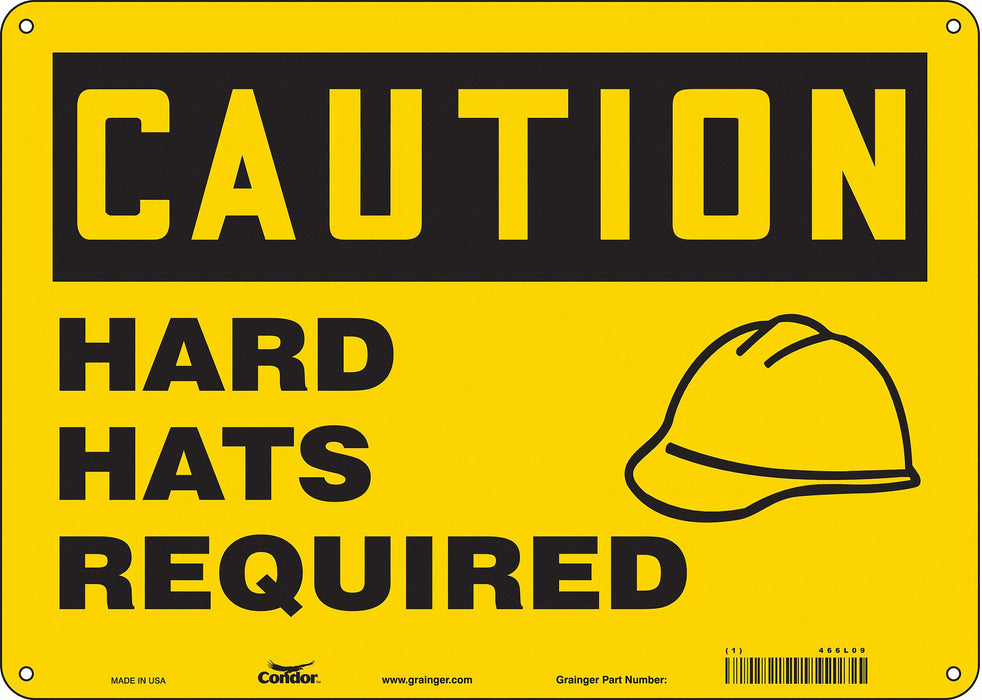 Safety Sign 10 inx14 in Polyethylene