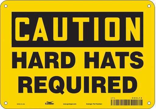 Safety Sign 7 in x 10 in Aluminum