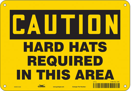 Safety Sign 7 in x 10 in Aluminum