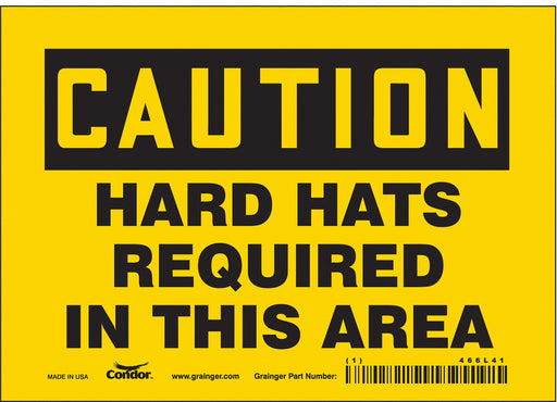 Safety Sign 5 inx7 in Vinyl