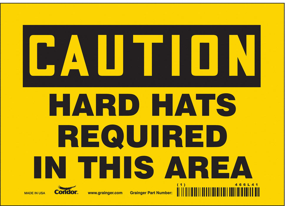 Safety Sign 5 inx7 in Vinyl
