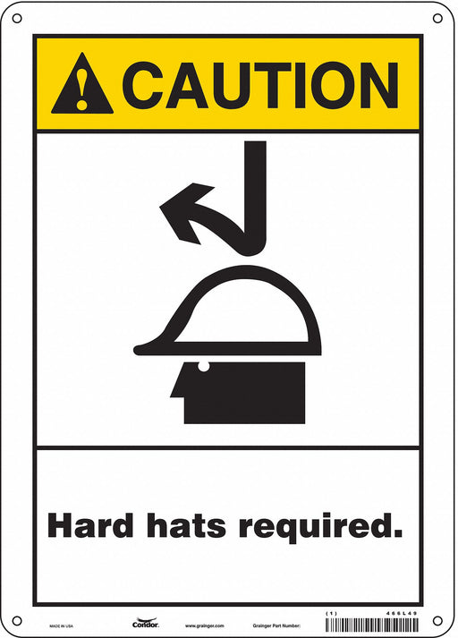 Safety Sign 14 in x 10 in Polyethylene