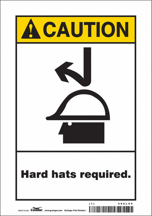 Safety Sign 10 in x 7 in Vinyl
