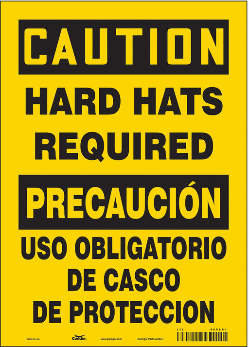 Safety Sign 14 in x 10 in Vinyl