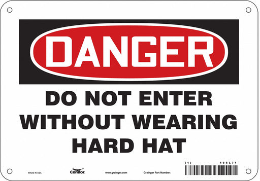 Safety Sign 7 in x 10 in Aluminum