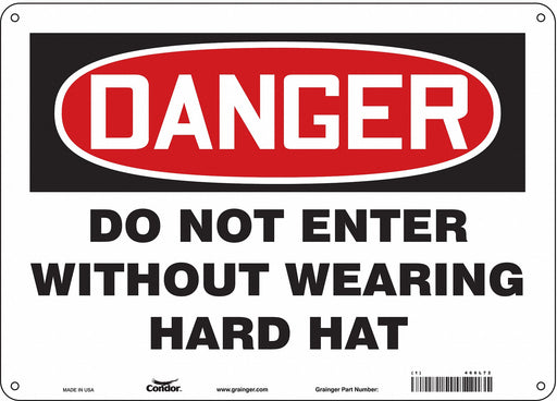 Safety Sign 10 inx14 in Aluminum