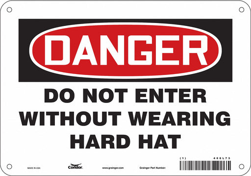 Safety Sign 7 inx10 in Polyethylene