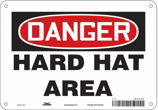 J6929 Safety Sign 7 in x 10 in Aluminum