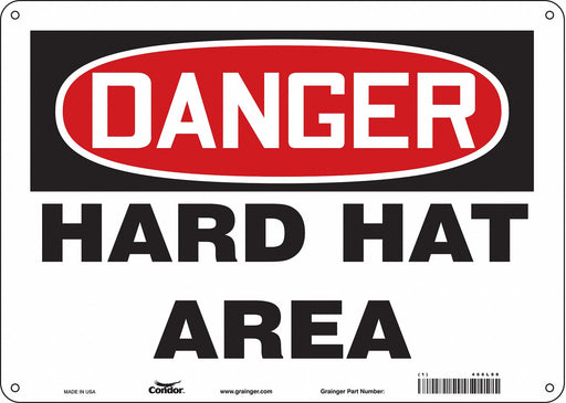 J6929 Safety Sign 10 inx14 in Polyethylene