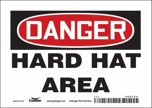 J6929 Safety Sign 5 inx7 in Vinyl