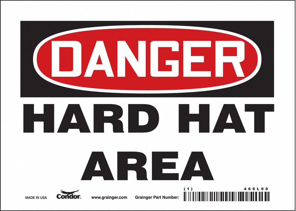 J6929 Safety Sign 5 inx7 in Vinyl