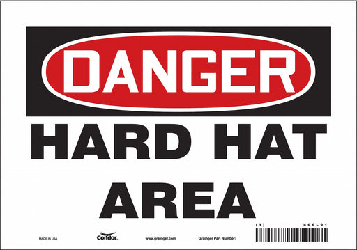 J6929 Safety Sign 7 in x 10 in Vinyl