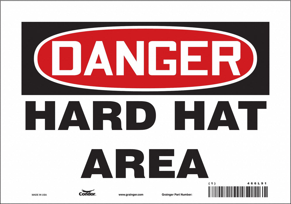 J6929 Safety Sign 7 in x 10 in Vinyl