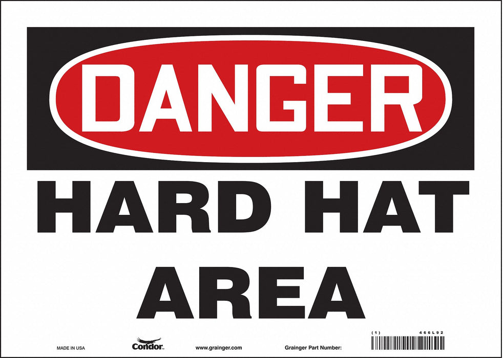J6929 Safety Sign 10 in x 14 in Vinyl