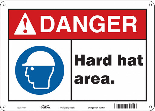 Safety Sign 10 inx14 in Aluminum