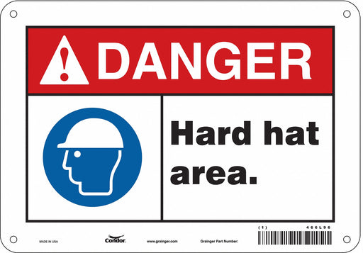 Safety Sign 7 in x 10 in Polyethylene