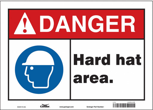Safety Sign 10 inx14 in Vinyl