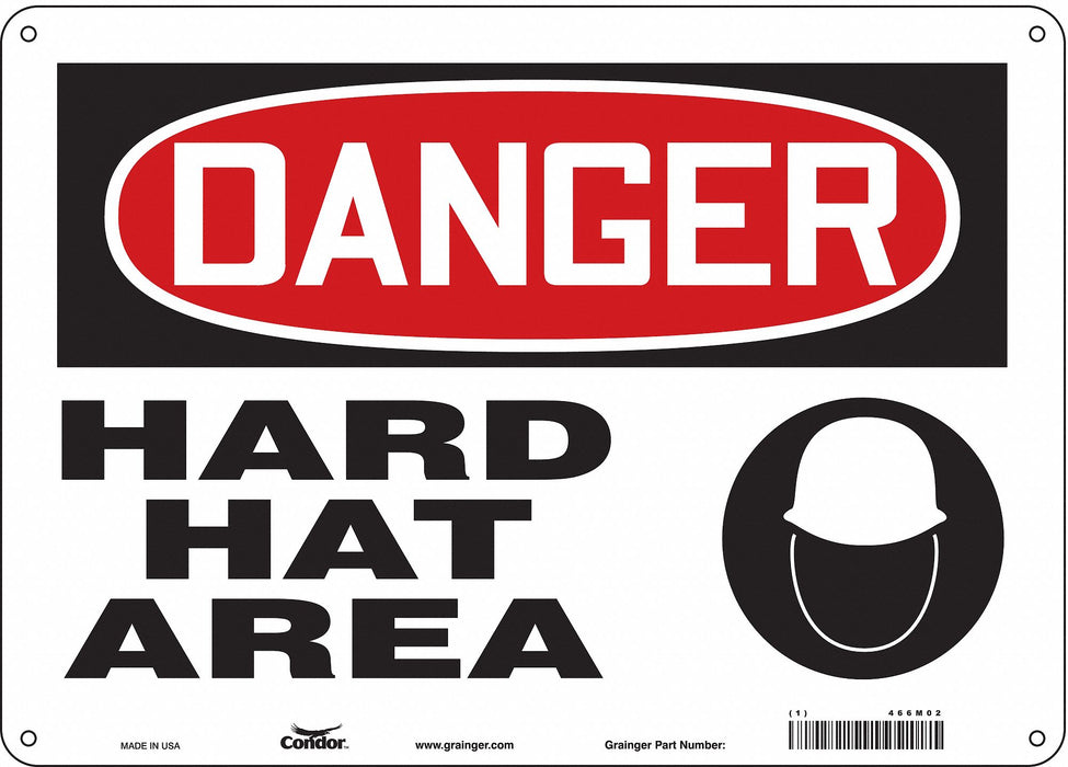 Safety Sign 10 inx14 in Aluminum