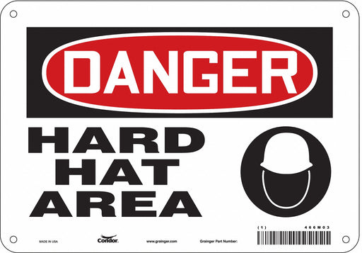 Safety Sign 7 inx10 in Polyethylene