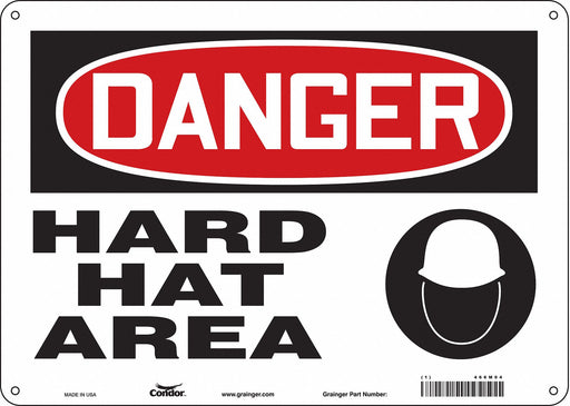 Safety Sign 10 in x 14 in Polyethylene