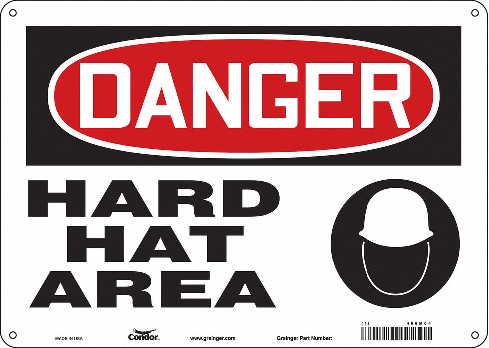 Safety Sign 10 in x 14 in Polyethylene