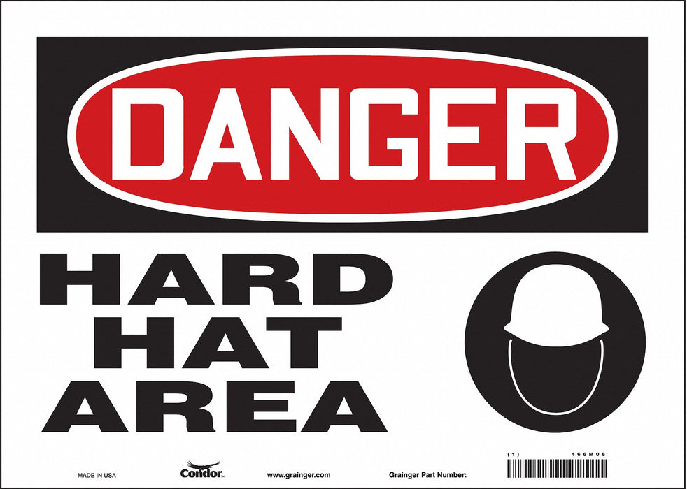 Safety Sign 10 in x 14 in Vinyl