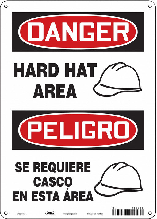 Safety Sign 14 inx10 in Polyethylene