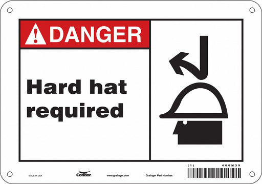 Safety Sign 7 in x 10 in Aluminum