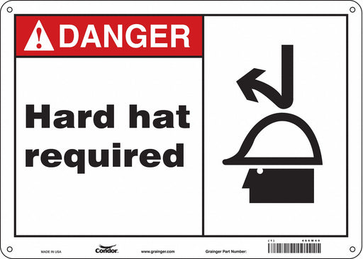 Safety Sign 10 in x 14 in Aluminum