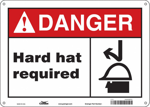 Safety Sign 10 inx14 in Aluminum