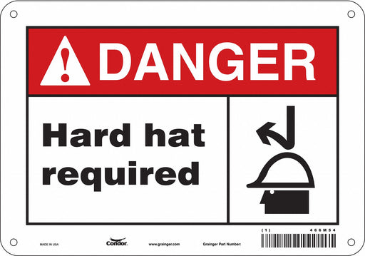 Safety Sign 7 in x 10 in Glow Vinyl