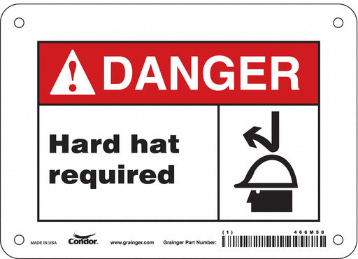 Safety Sign 5 in x 7 in Polyethylene