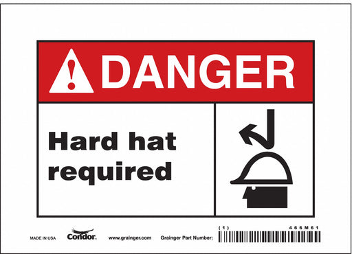 Safety Sign 5 in x 7 in Vinyl