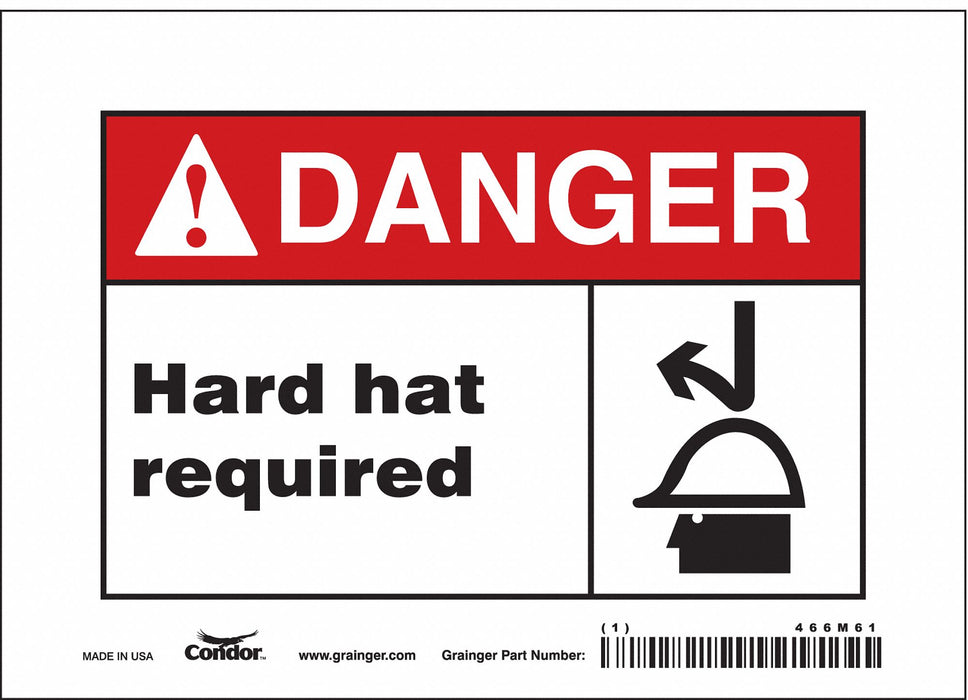 Safety Sign 5 in x 7 in Vinyl