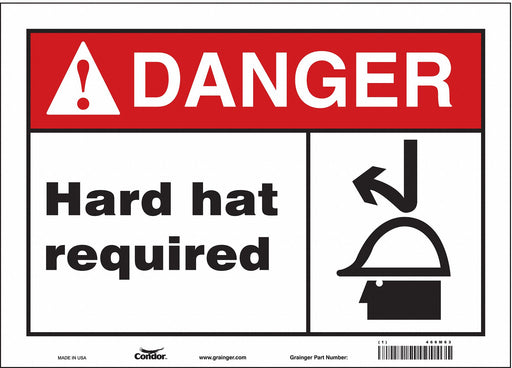 Safety Sign 10 in x 14 in Vinyl