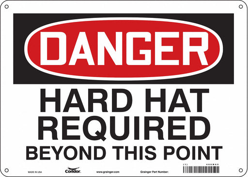 Safety Sign 10 in x 14 in Aluminum