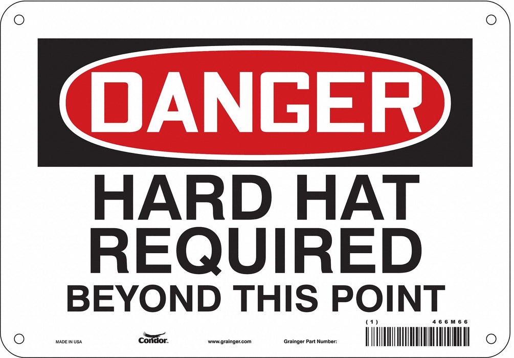 Safety Sign 7 inx10 in Polyethylene