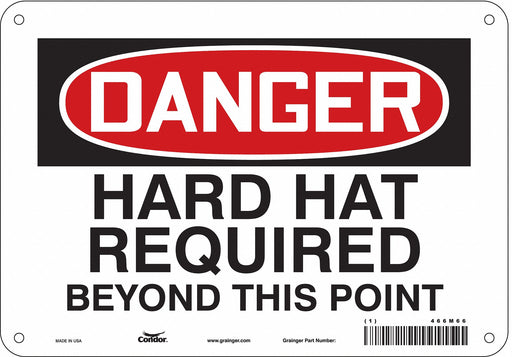 Safety Sign 7 inx10 in Polyethylene